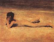 John Singer Sargent Ragazzo nudo sulla spiaggia oil painting on canvas
